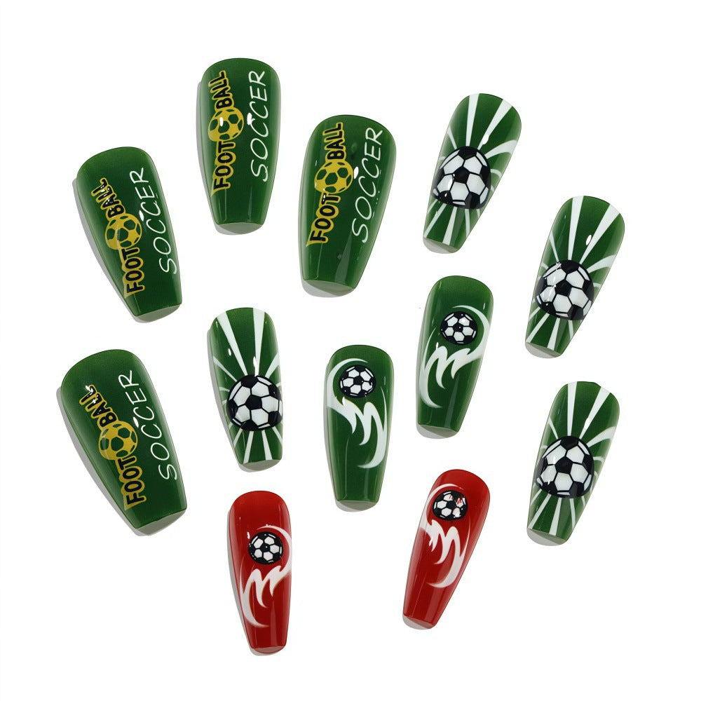 Sporty nail art in football style Bowlift