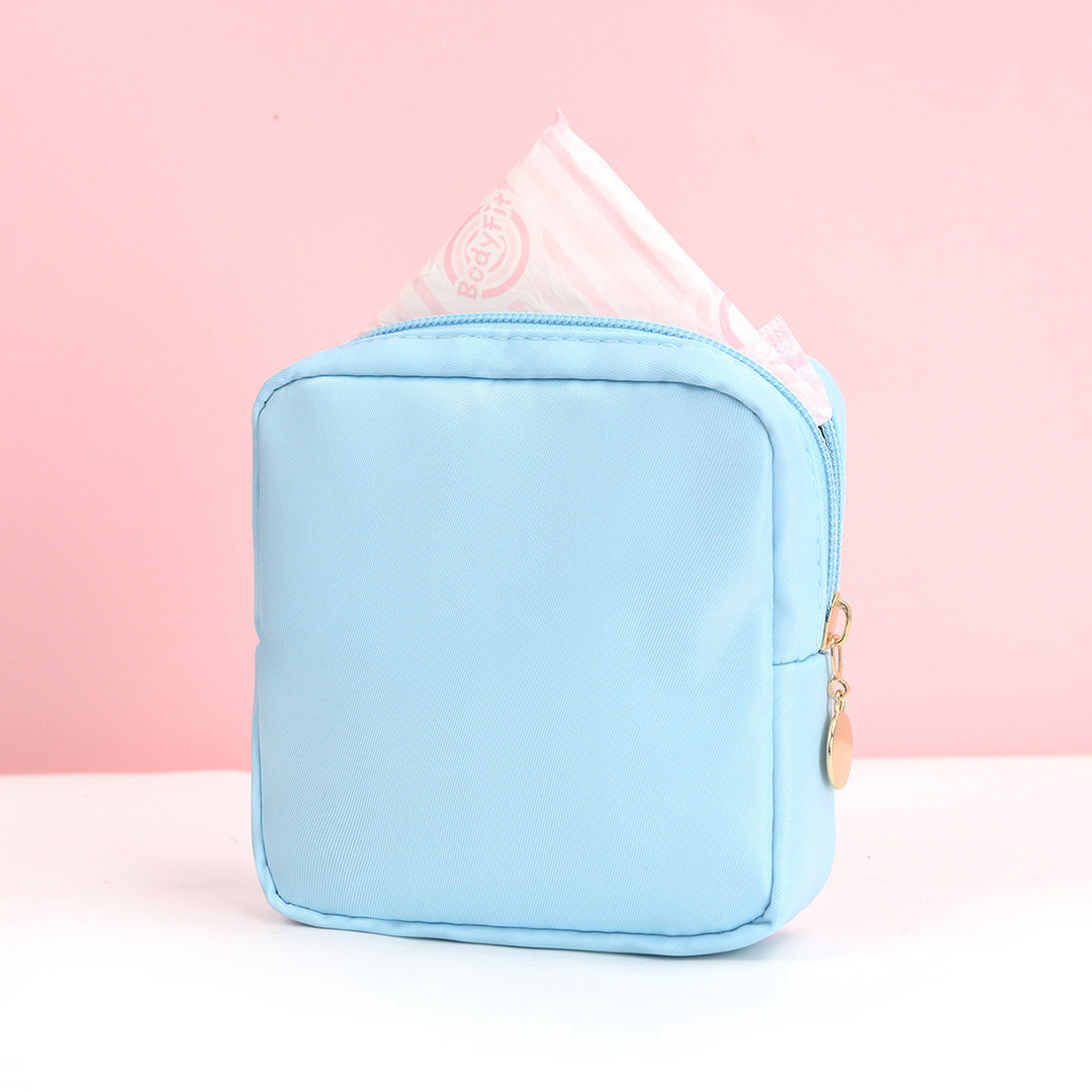 Cosmetic storage bag with fine stripe pattern Bowlift