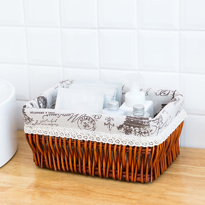 Women’s storage basket with decorative fabric lining Bowlift