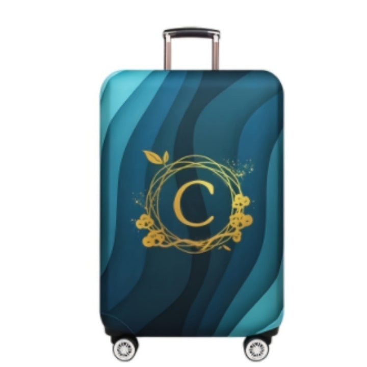 Women's Hard Shell Suitcase with Modern Wave Pattern Bowlift