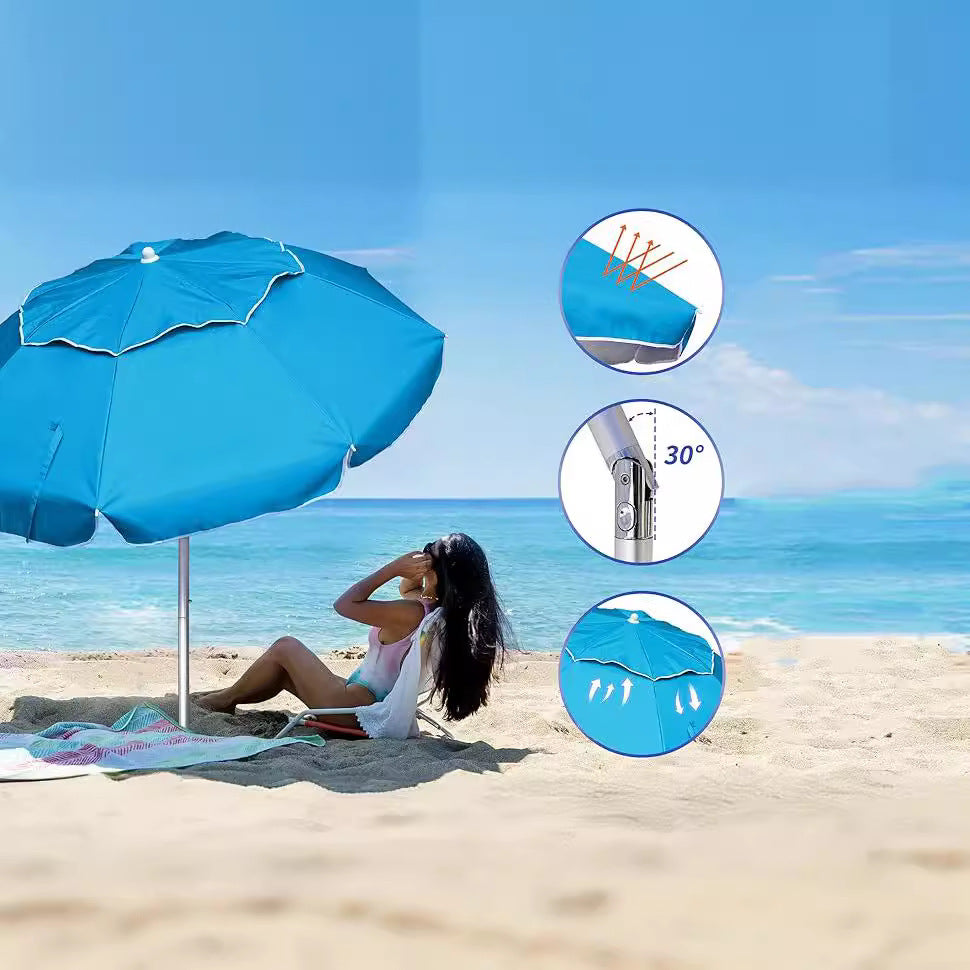 Ladies Beach Umbrella with Stable Ground Anchoring Bowlift