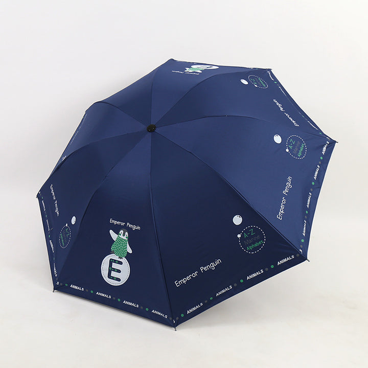 Women's Folding Umbrella with Fun Animal Design Bowlift