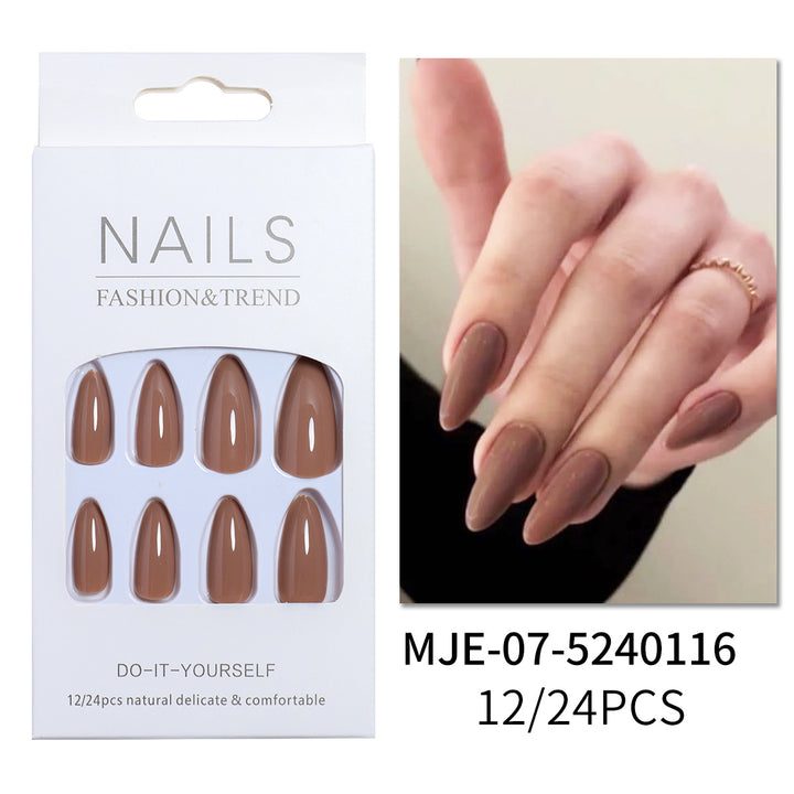 Natural Finish Press-On Nail Set Bowlift