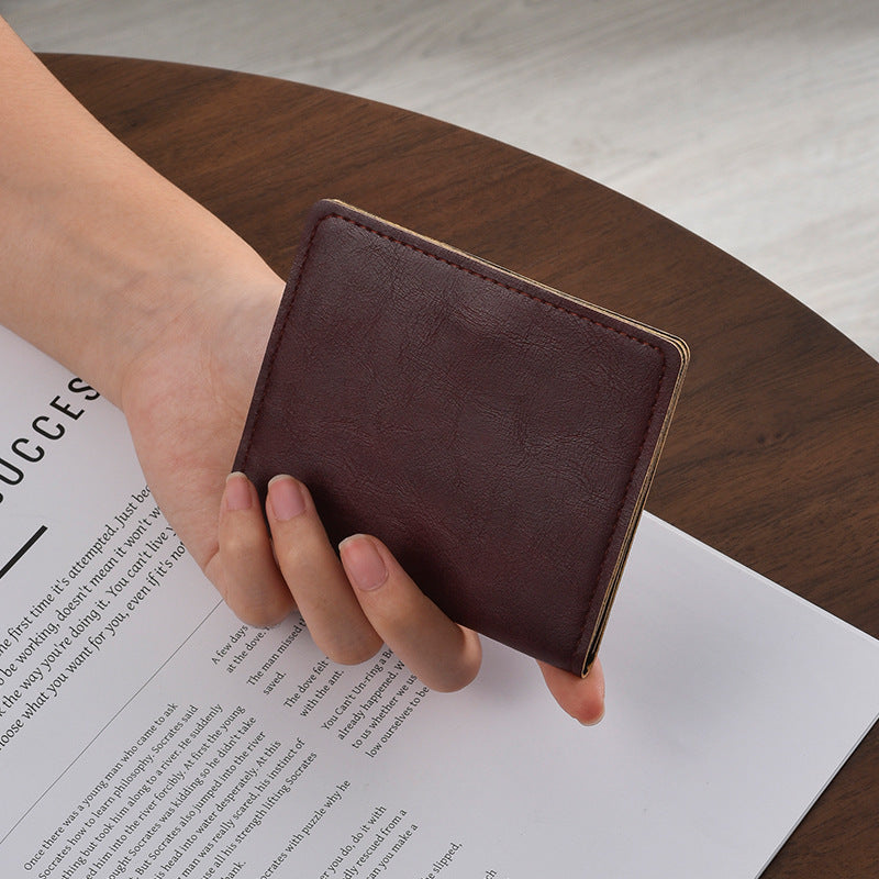 Compact Leather Travel Wallet Bowlift