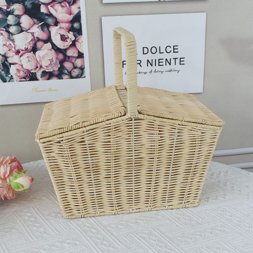 Handwoven Picnic Storage Basket Bowlift