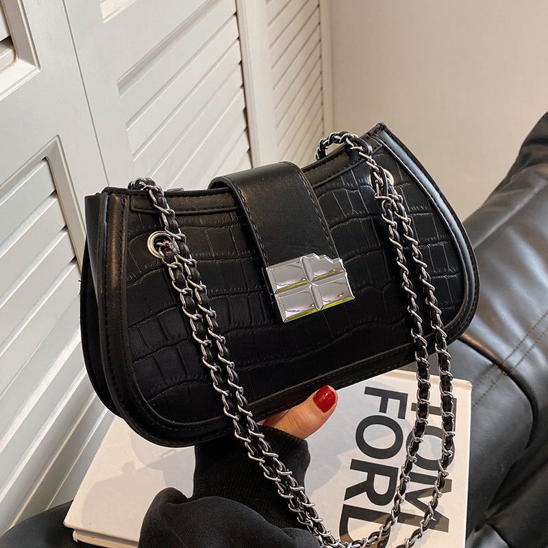 Crocodile-Embossed Evening Handbag Bowlift