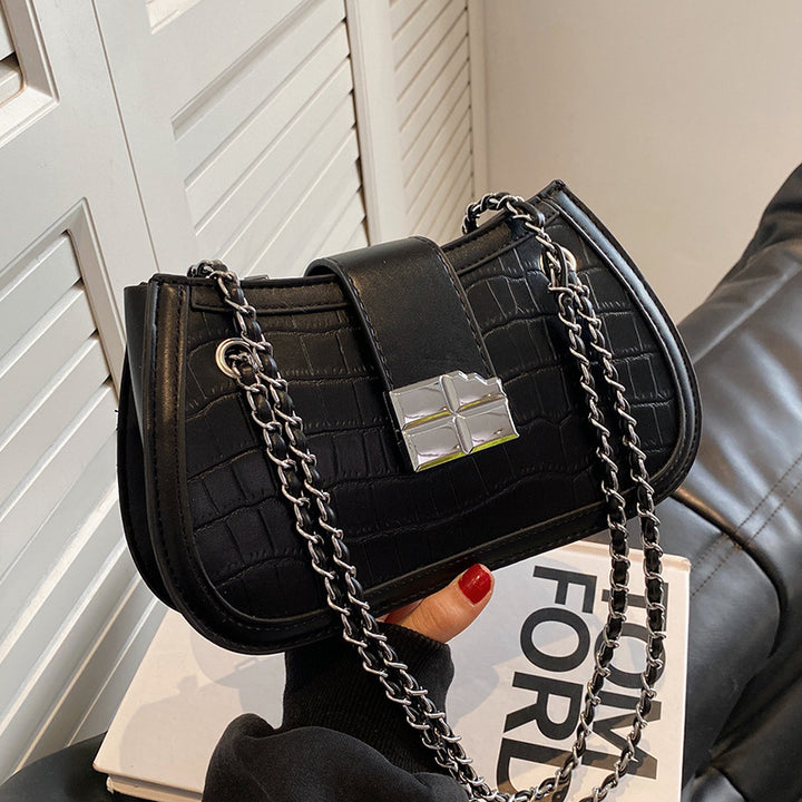 Crocodile-Embossed Evening Handbag Bowlift