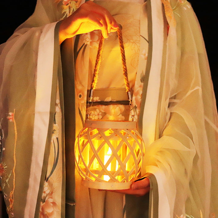 Handmade Lantern Made Of Natural Materials Bowlift
