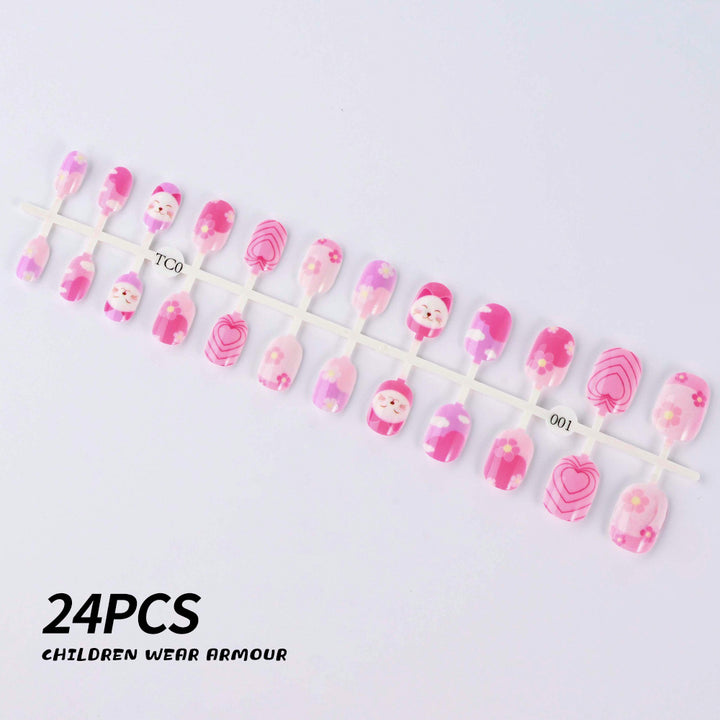 Children's Fun-Themed Press-On Nail Set Bowlift