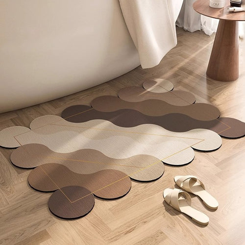 Abstract Shaped Bath Mat Bowlift