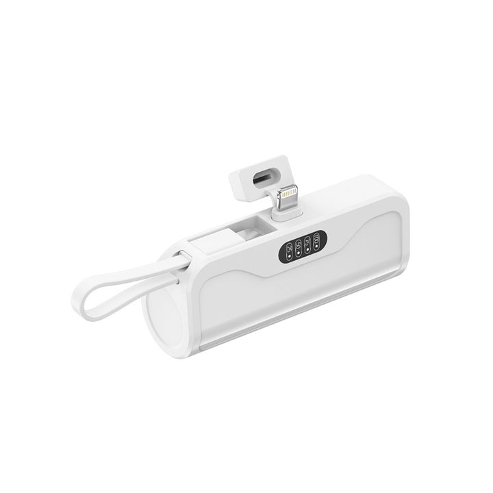 Portable power bank with integrated charging cable and automatic charging detection Bowlift