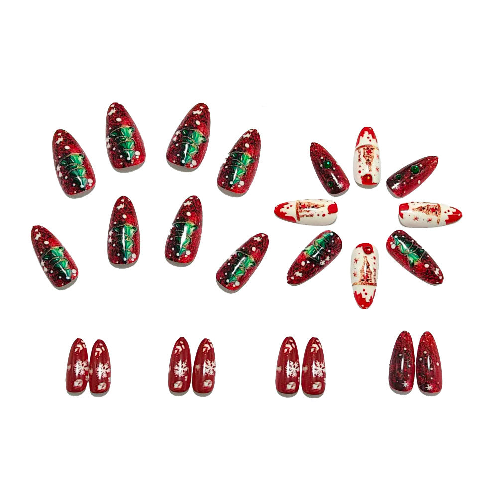 Festive artificial nails with winter motif Bowlift