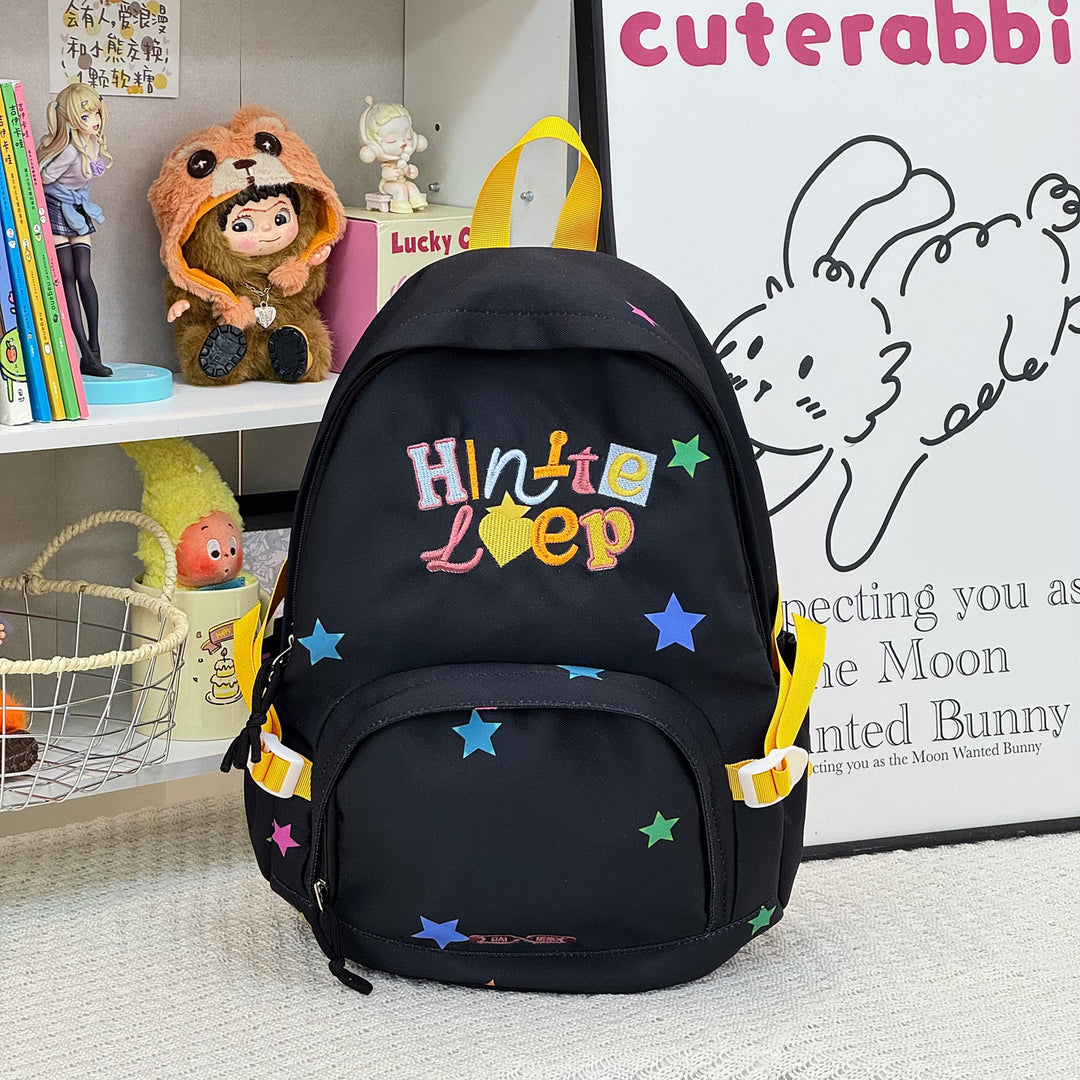 Fun Star Patterned School Backpack