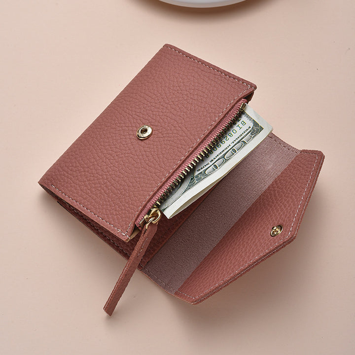 Textured Leather Coin Wallet Bowlift