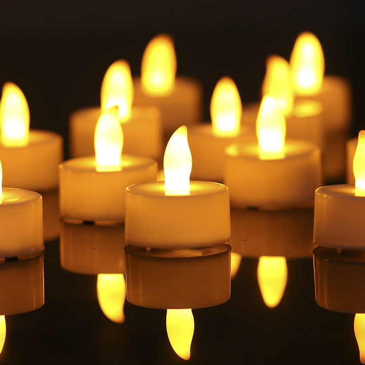 LED Flameless Tealight Candle Lights with Realistic Flicker Bowlift