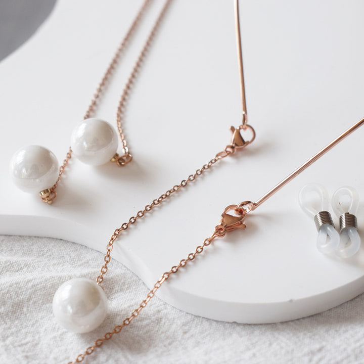 Elegant Long Pendant Pearl Earrings Bowlift