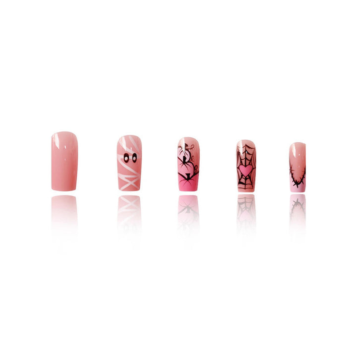 Thematic Halloween-Inspired Press-On Nail Art Extensions Bowlift