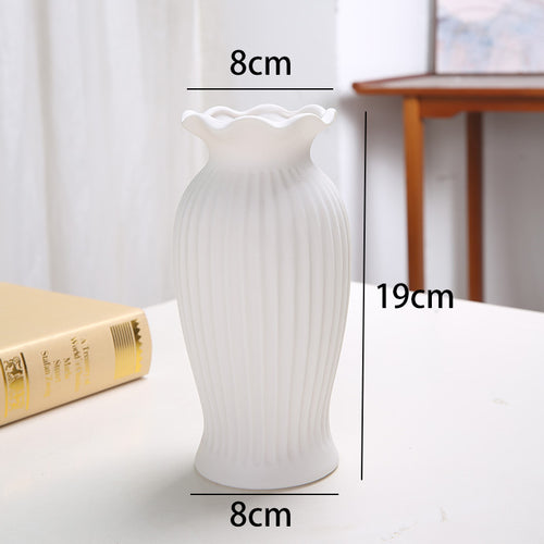 Elegant Curved Ceramic Vase