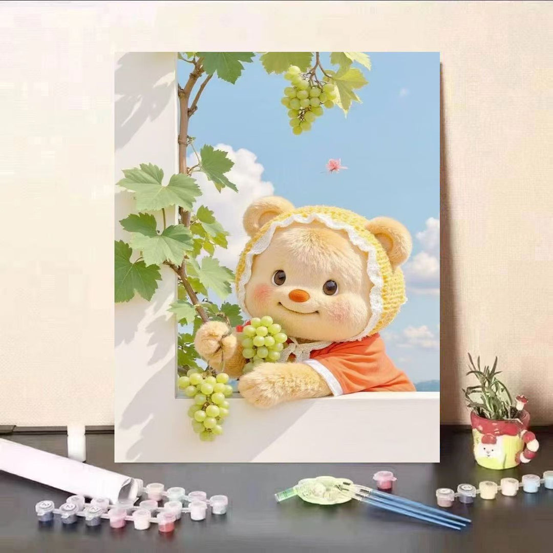DIY Playful Bear-Themed Painting Kit Bowlift