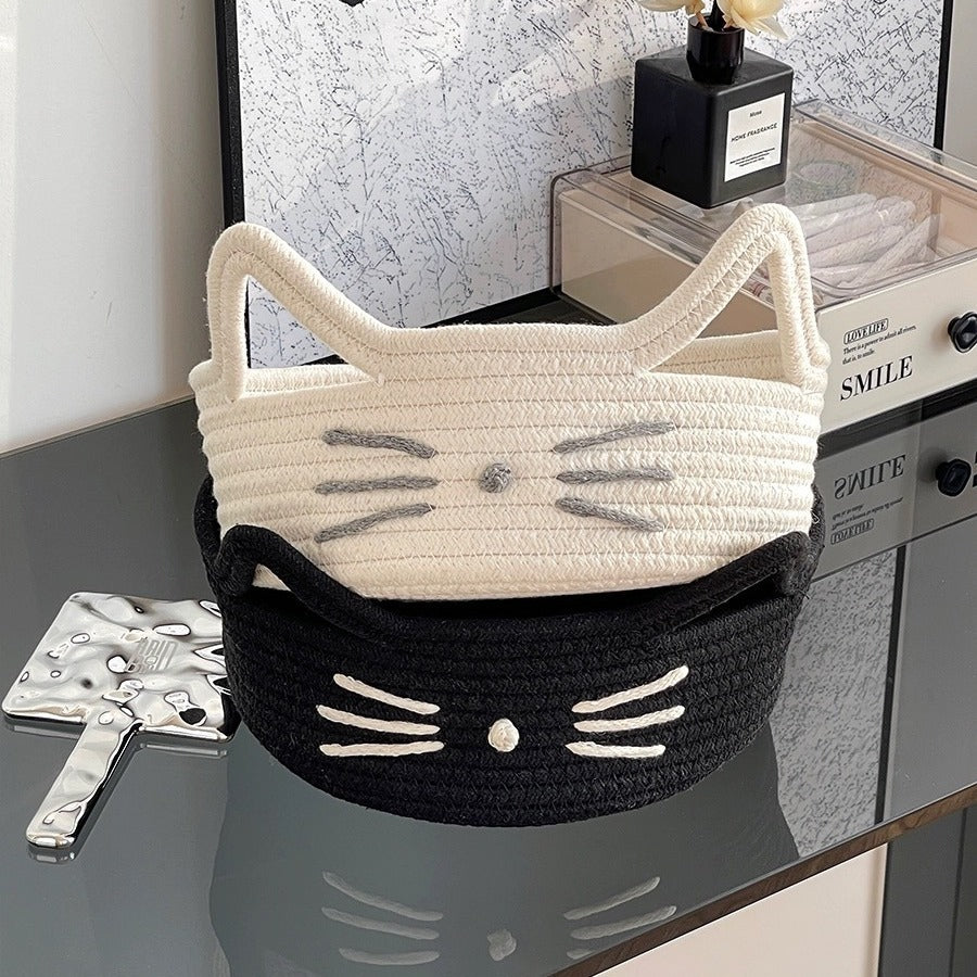 Women Playful Storage Basket in Cat Design Bowlift