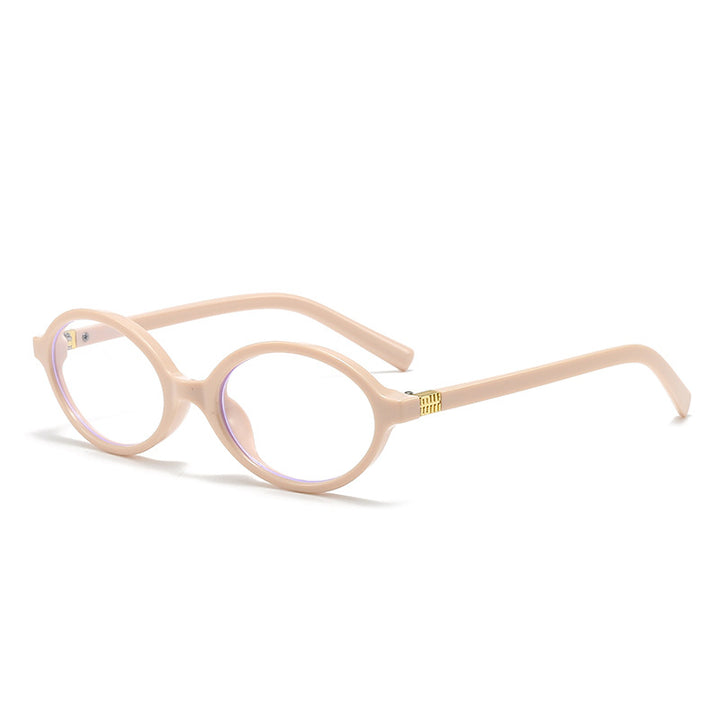 Women's fashionable oval glasses with golden accents Bowlift