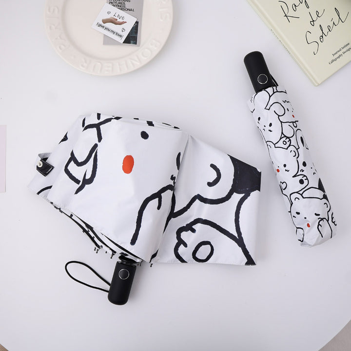Women's Folding Umbrella with Creative Animal Design Bowlift