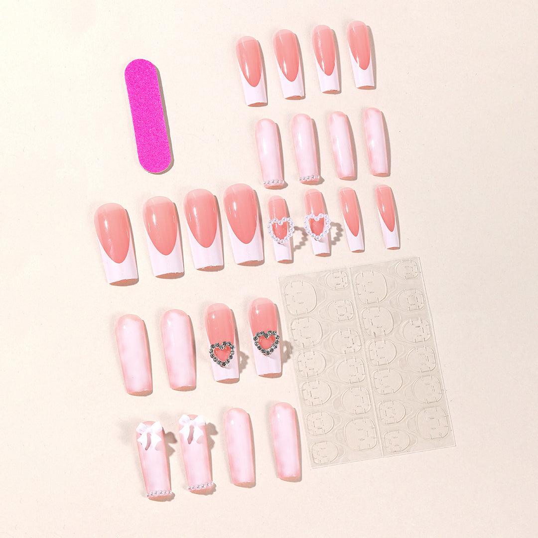 Decorative 3D Heart and Bow Nail Art Bowlift