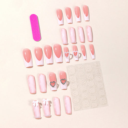 Decorative 3D Heart and Bow Nail Art Bowlift