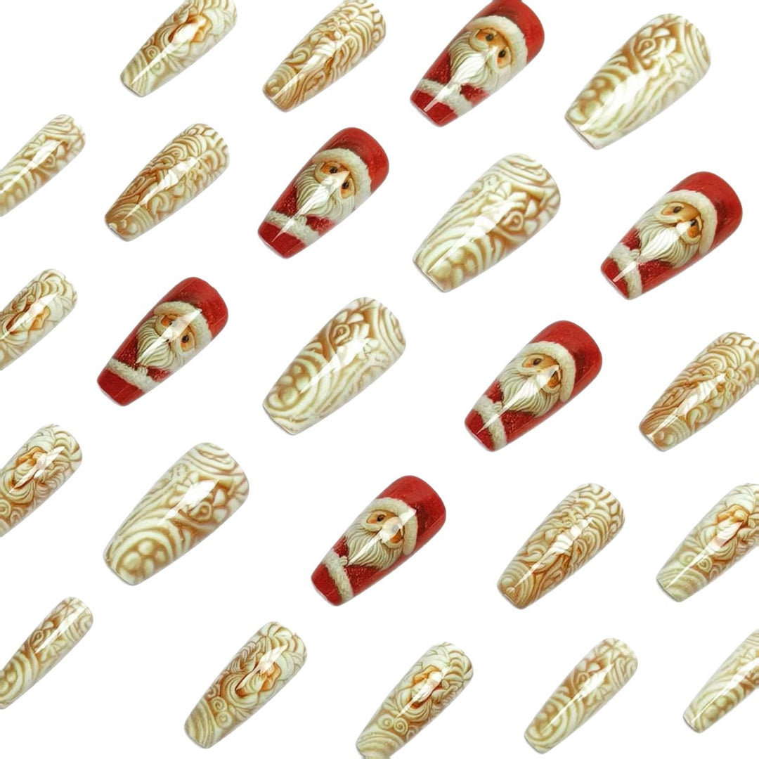 Christmas nail art with festive Santa motif Bowlift