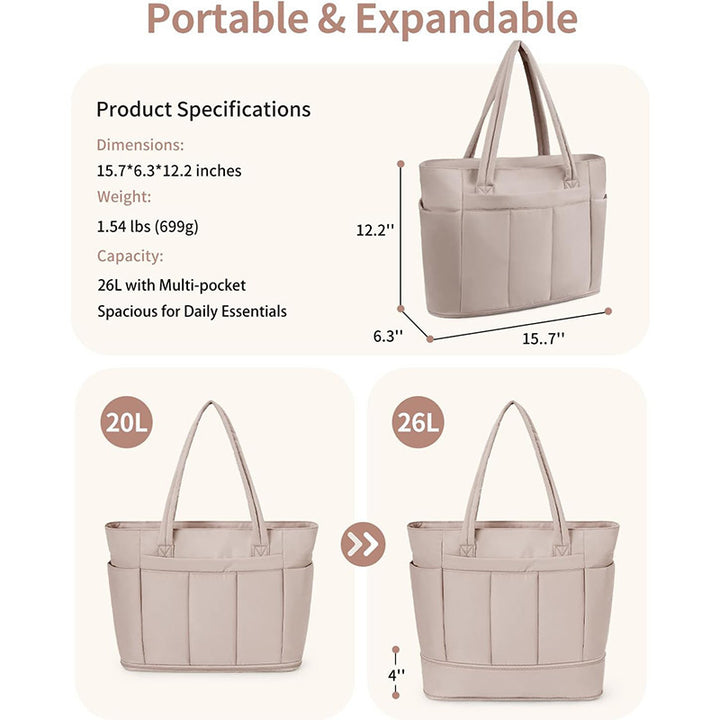 Multifunctional tote bag with practical compartments Bowlift