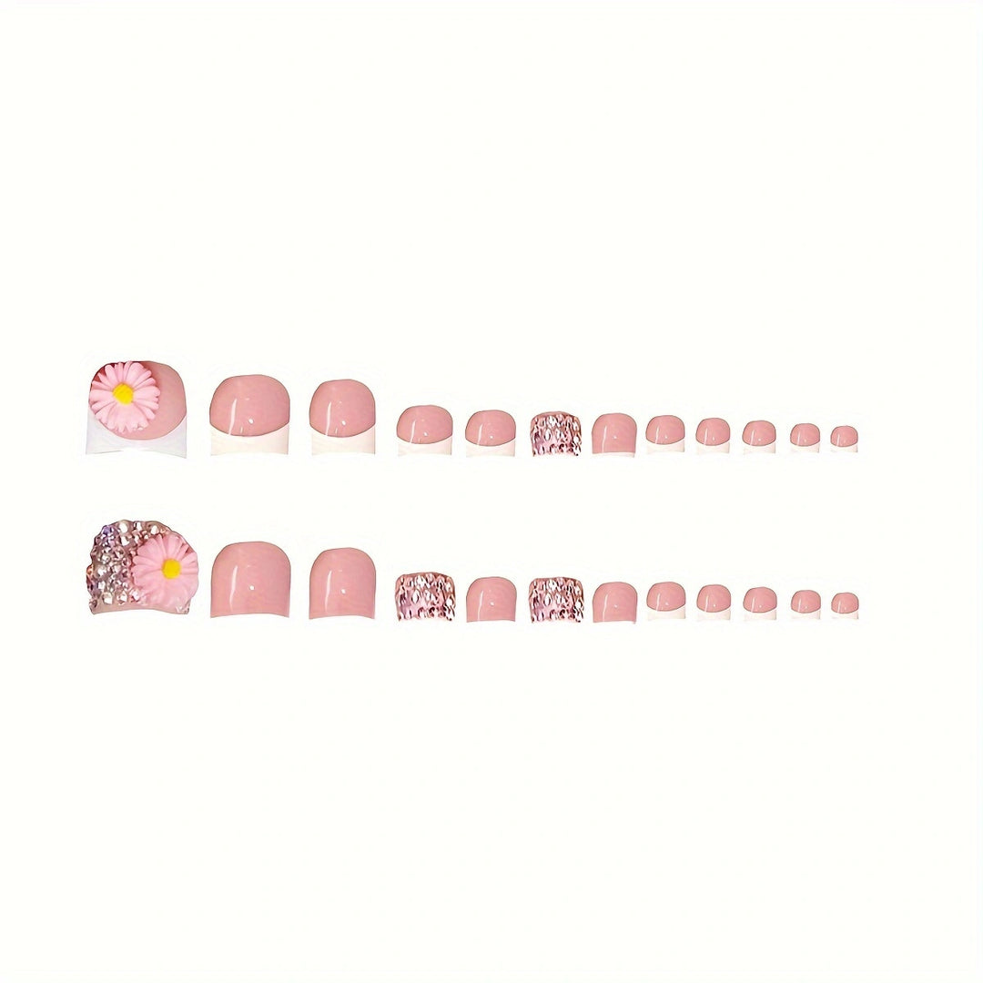 Floral-Inspired Press-On Nail Art Set Bowlift