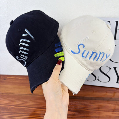 Women's Distressed Graphic Sun Cap Bowlift