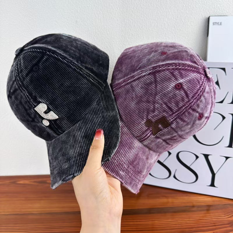 Women's Velvet Textured Baseball Cap Bowlift