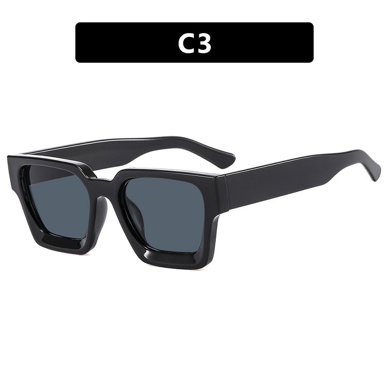 Ladies fashionable square sunglasses with yellow lenses Bowlift