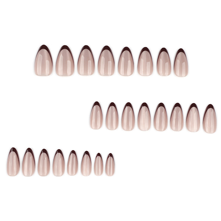 Artificial nail art with elegant French tip Bowlift