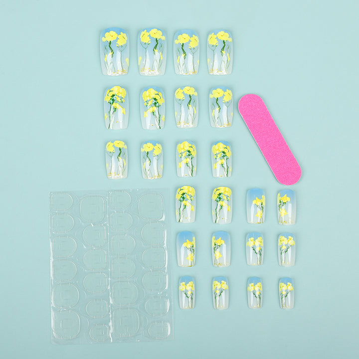 Artificial nail tips in floral design Bowlift