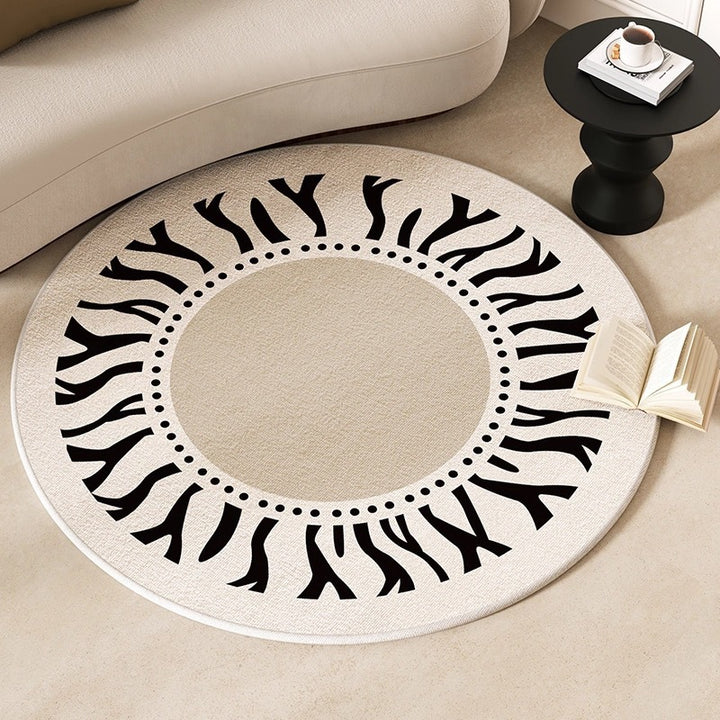 Round Geometric Pattern Carpet