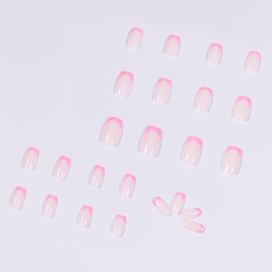 Artificial nail art with elegant French tip Bowlift