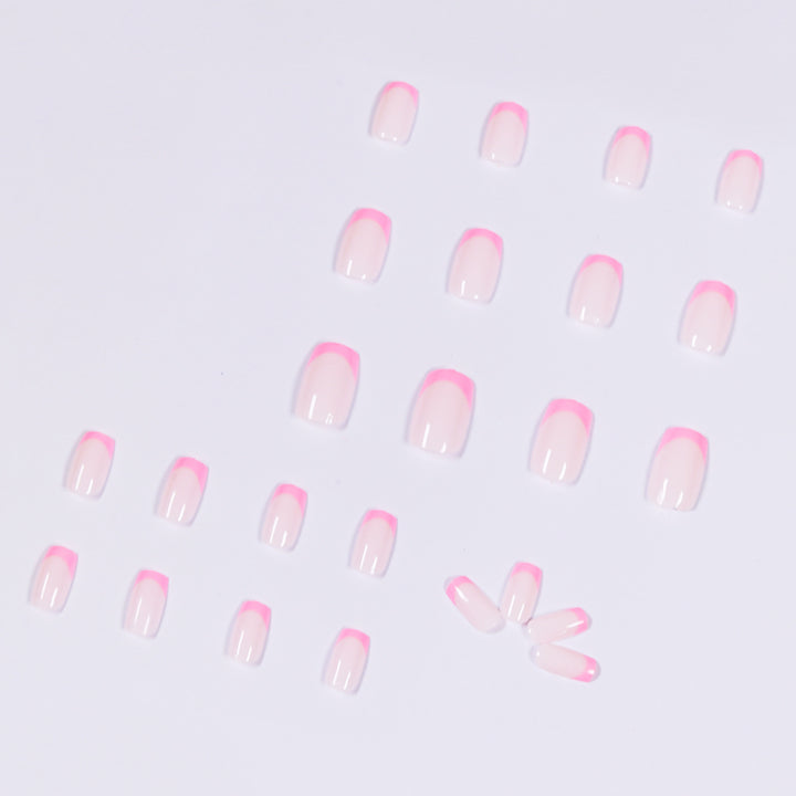 Artificial nail art with elegant French tip Bowlift