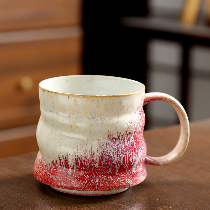 Handcrafted Wavy Ceramic Coffee Mug Bowlift