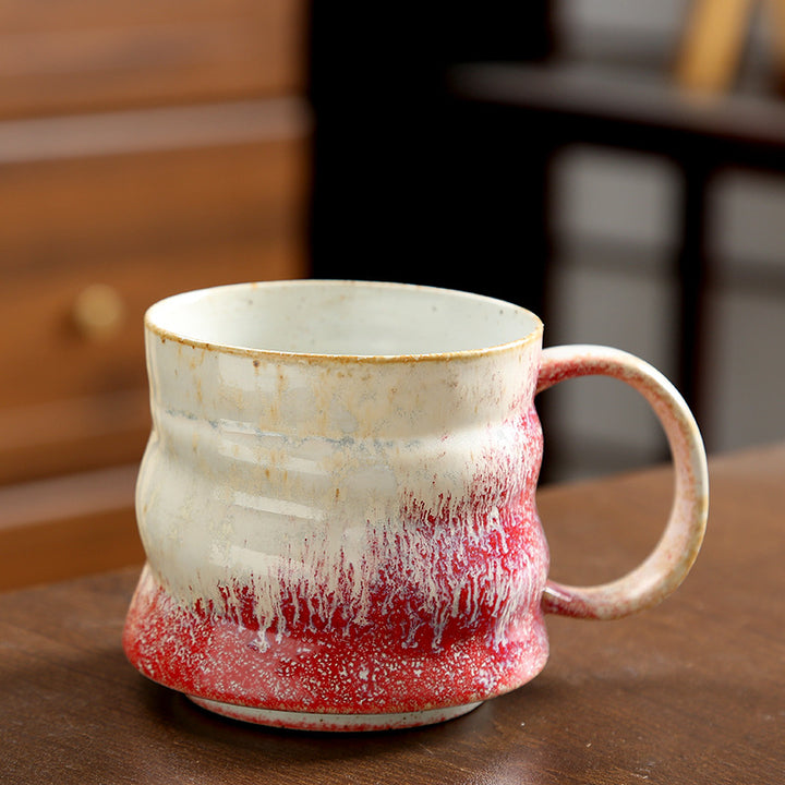 Handcrafted Wavy Ceramic Coffee Mug Bowlift