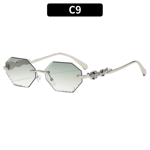 Ornate Octagonal Frame Sunglasses