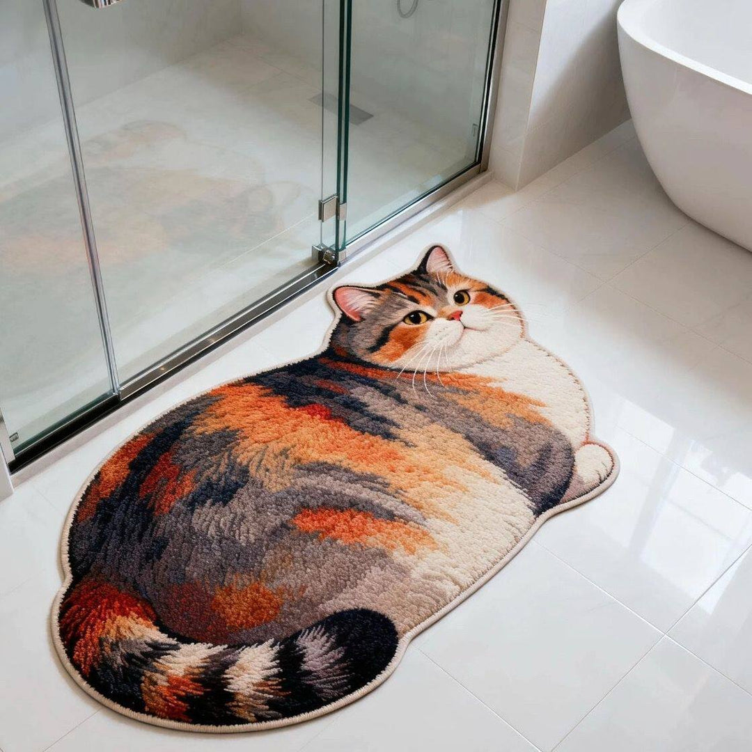 Cat Design Bath Mat Bowlift