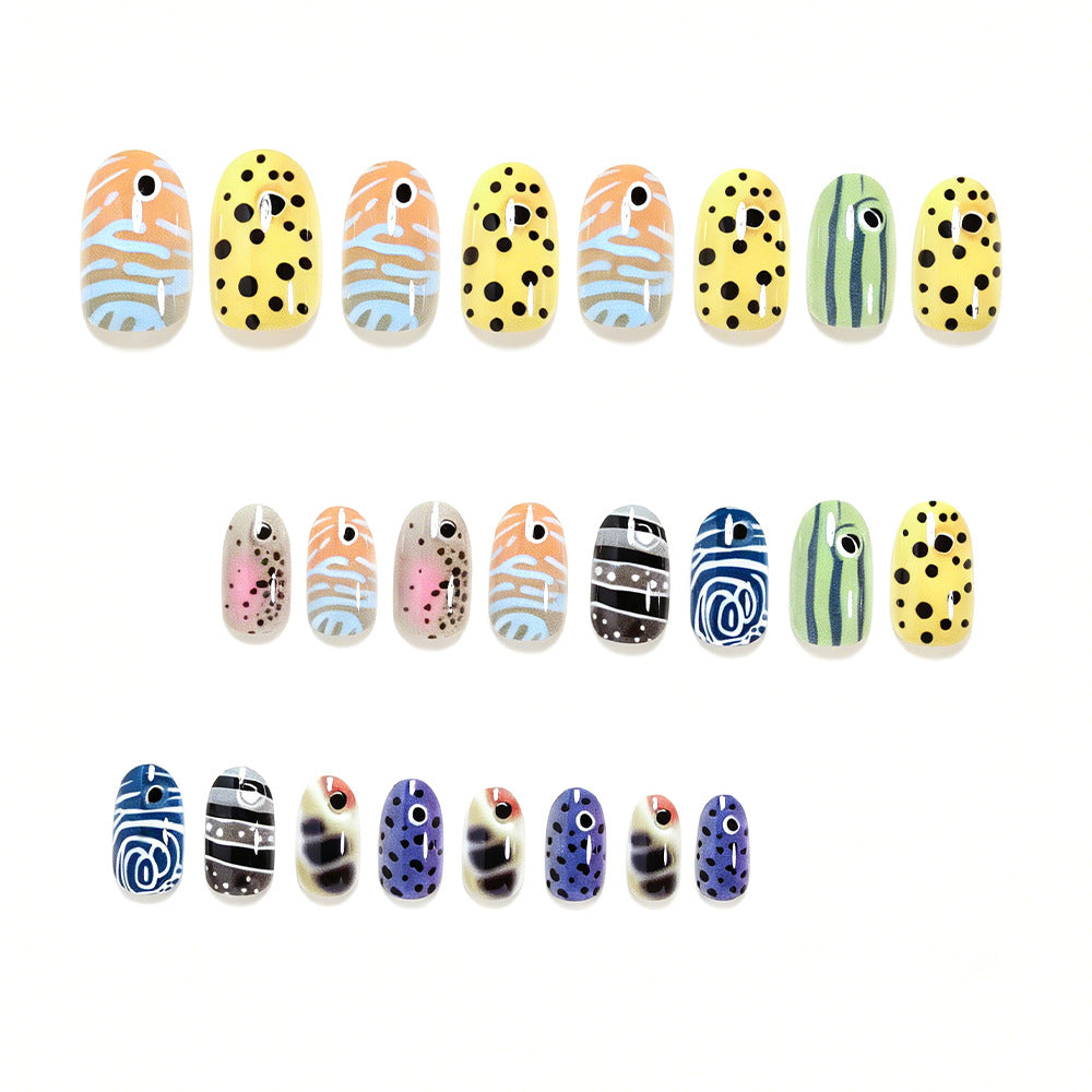 Artistic Patterned Press-On Nail Tips Bowlift