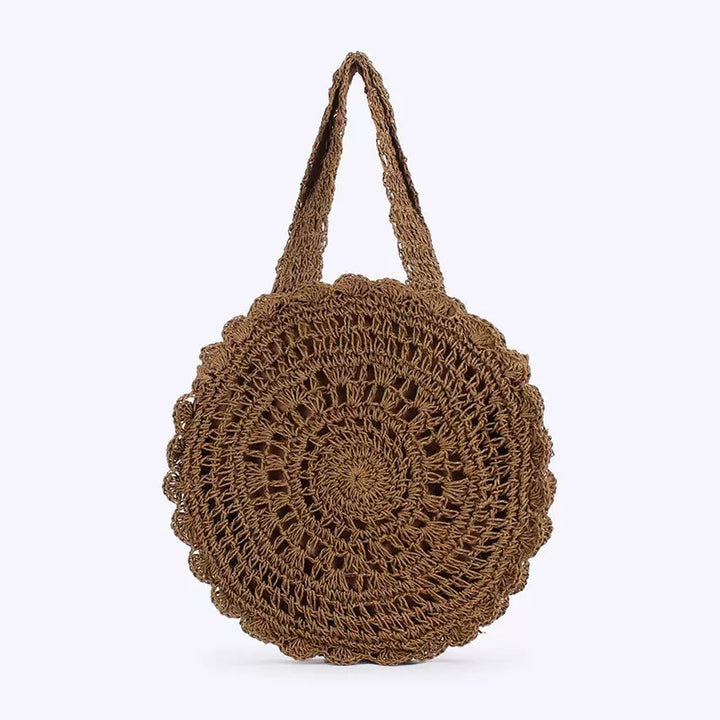 Hand-crocheted round bag with Boho design Bowlift