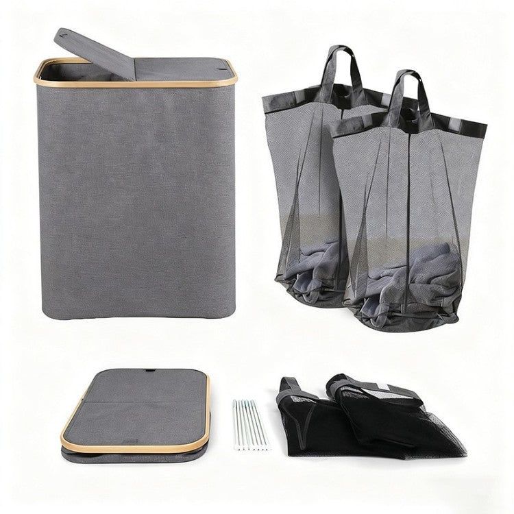 High-quality laundry basket with lid and handle Bowlift