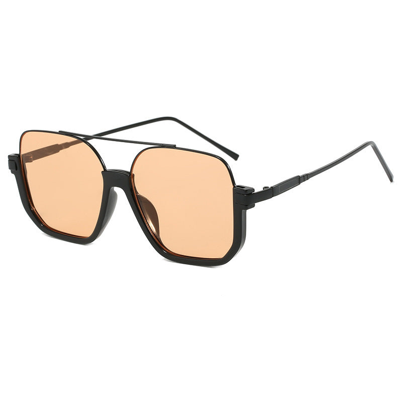 Women's Fashion Sunglasses with Curved Metal Frame and UV Protection Bowlift