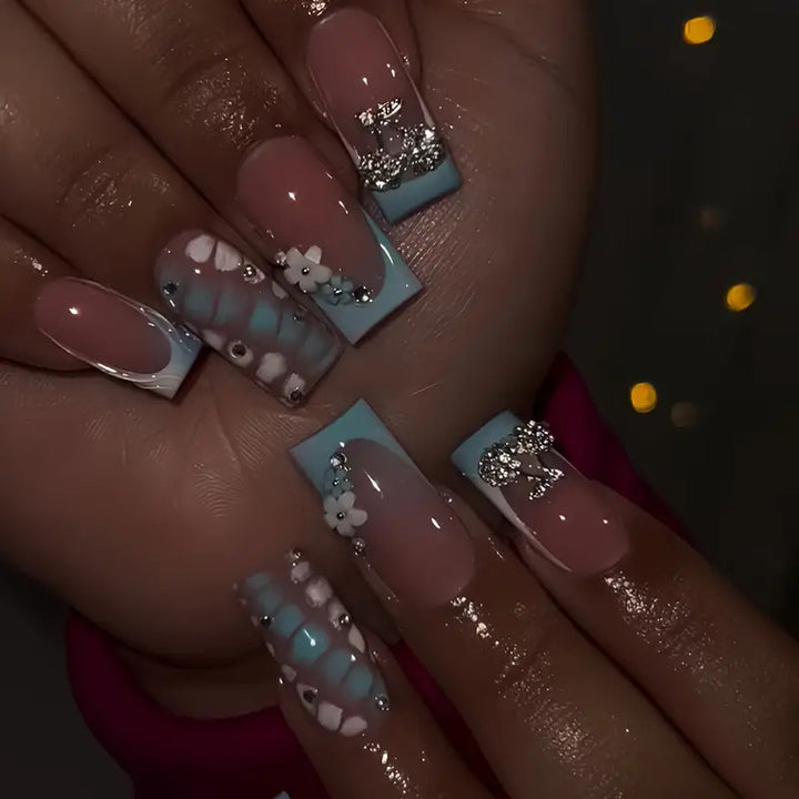 Decorative Acrylic Press-On Nail Art Set Bowlift