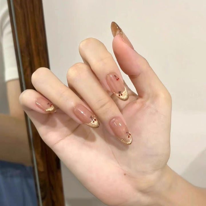 Cherry Blossom Press-On Nail Art Bowlift