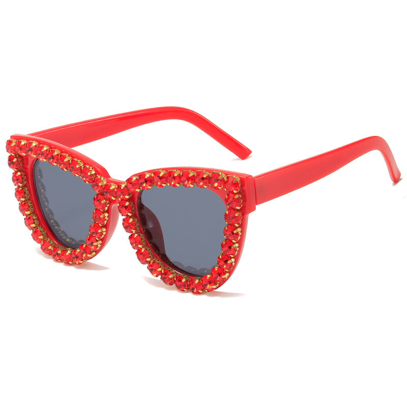 Women’s extravagant oversized sunglasses with crystal embellishments Bowlift